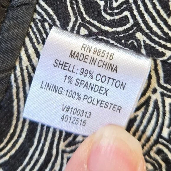 Coldwater Creek Womens Paisley Print Blazer Jacket Size 12 Cotton/Spandex - Picture 5 of 5